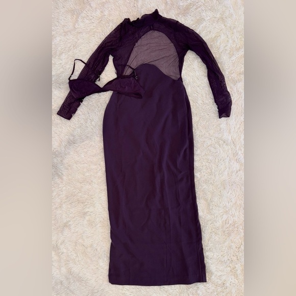 NWOT House of CB 'Safiya' Long Sleeve Cocktail maxi gown sz XL plus cup - Picture 4 of 8